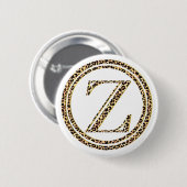 Leopard Z Ronde Button 5,7 Cm (Voorkant /achterkant)