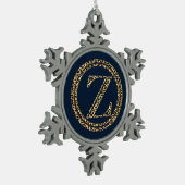 Leopard Z Tin Sneeuwvlok Ornament (Links)
