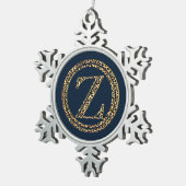 Leopard Z Tin Sneeuwvlok Ornament (Rechts)