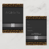 Leopard Zakelijke Cadeaubon Cadeau Kaarten Kortingskaartje (Voorkant / Achterkant)