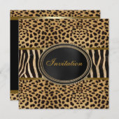 Leopard Zebra Kaart (Voorkant / Achterkant)