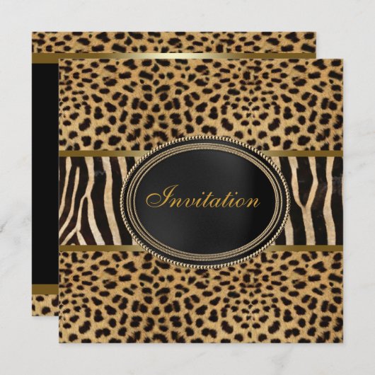 Leopard Zebra Kaart (Voorkant / Achterkant)