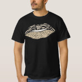 leopard zebra lips kiss | cadeau voor dierlijke af t-shirt (Voorkant)