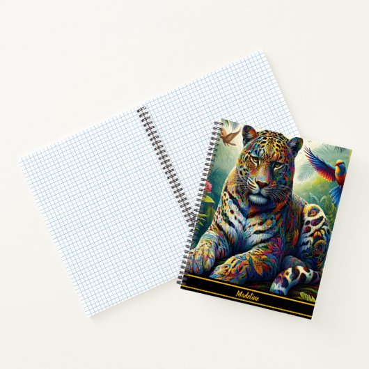 Leopard Zen: Oerwoud-omgeving Notitieboek (Binnen)