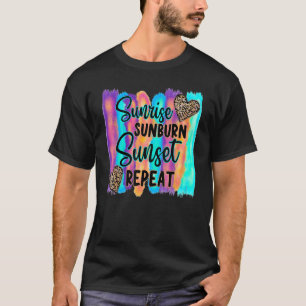 Leopard Zomer Tijd Zonsopgang Zonsverbrand Zonsond T-shirt