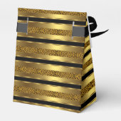 Leopard Zwart Goud Verjaardagsfeestje Favor Gesche Bedankdoosjes (Achterkant)