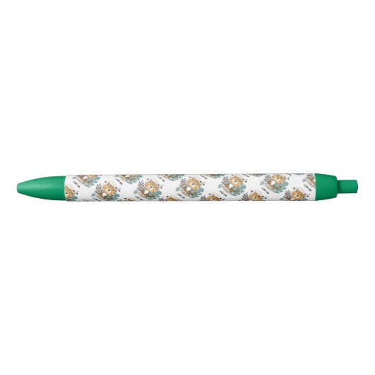 Leopard Zwarte Inkt Pen (Voorkant)