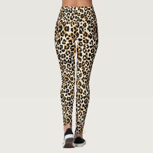 Leopardafdruk Leggings (Achterkant)