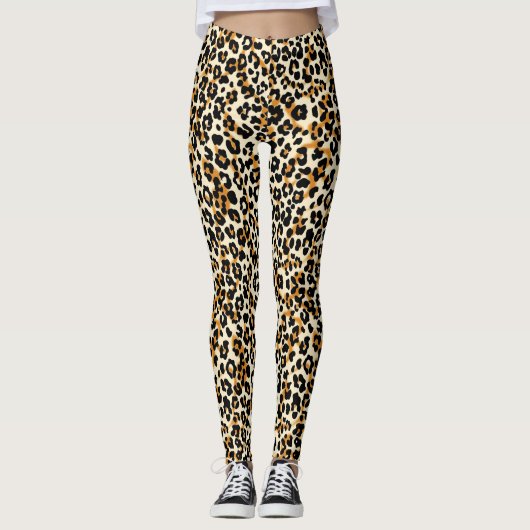 Leopardafdruk Leggings (Voorkant)