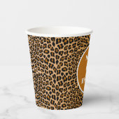Leopardafdruk Papieren Bekers (Voorkant)