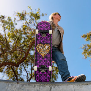 Leopardafdruk wild en vrij hart Liefde Persoonlijk Skateboard