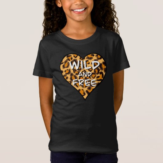 Leopardafdruk | wild en vrij hart | Love T-Shirt (Voorkant)