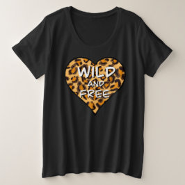 Leopardafdruk | wild en vrij hart | Love T-Shirt