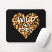 Leopardafdruk | wild en vrij hart | Love T-Shirt Muismat (Met muis)