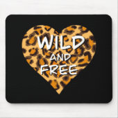 Leopardafdruk | wild en vrij hart | Love T-Shirt Muismat (Voorkant)