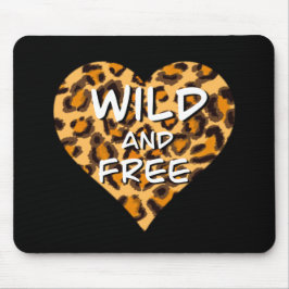 Leopardafdruk | wild en vrij hart | Love T-Shirt Muismat