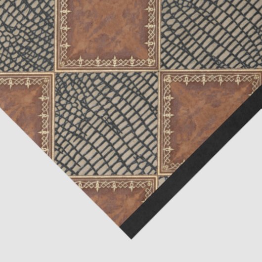  leopardafdruklep lederen lederen slang loskoppele tissuepapier (Detail)