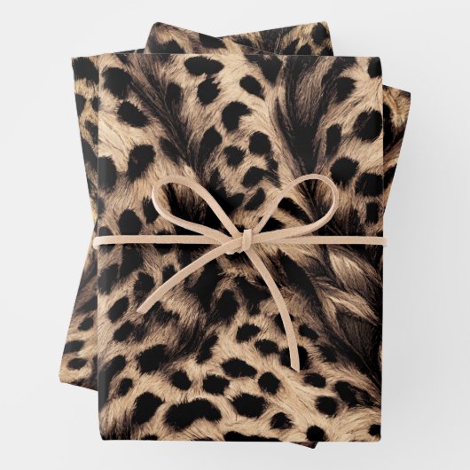 Leoparden Geschenkpapier Set Inpakpapier Vel (In situ)