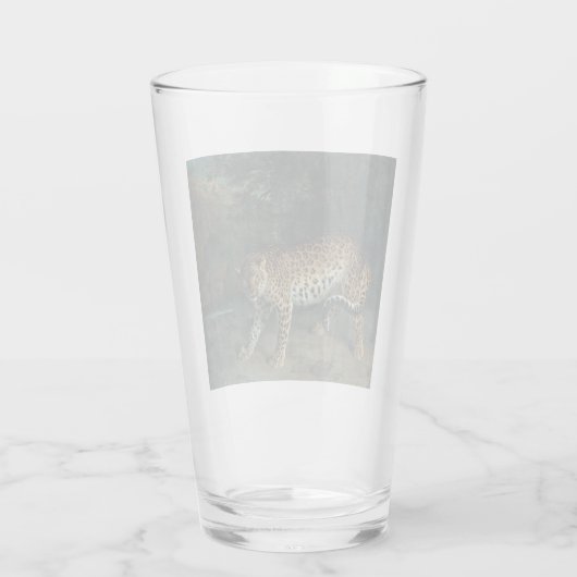 Leopardess (door Jean-Baptiste Oudry) Glas (Achterkant)
