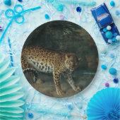 Leopardess (door Jean-Baptiste Oudry) Papieren Bordje (Feest)