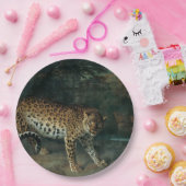 Leopardess (door Jean-Baptiste Oudry) Papieren Bordje (Feest)