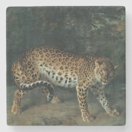 Leopardess (door Jean-Baptiste Oudry) Stenen Onderzetter