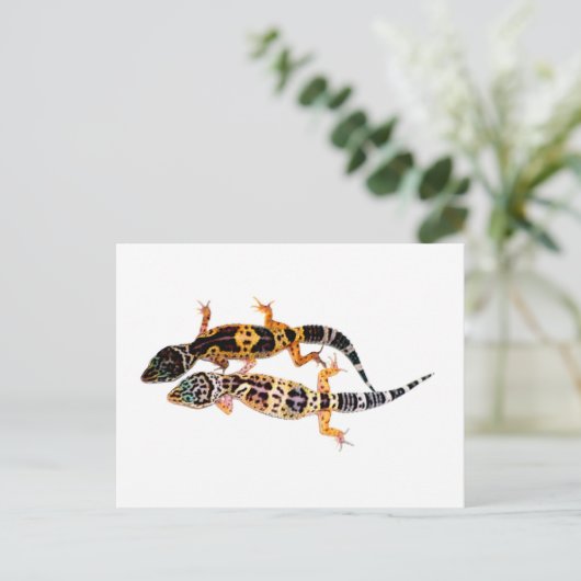 Leopardgecko Pärchen Briefkaart (Staand voorkant)