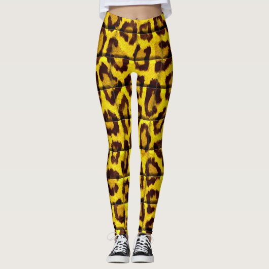 Leopardhuid Leggings (Voorkant)