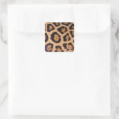 Leopardhuid Vierkante Sticker (Tas)
