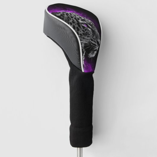 leopardo con humo morado golfheadcover (Schuin)