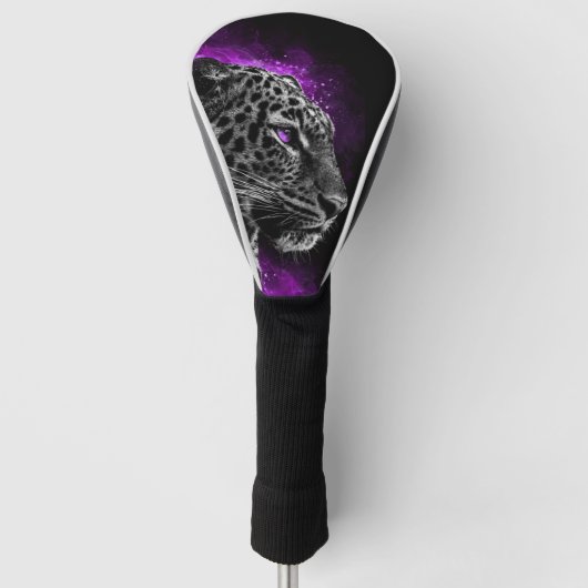 leopardo con humo morado golfheadcover (Voorkant)