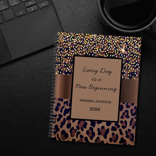 Leopardpatroon motivatie 2023 planner