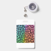 leopardregenboog bg badge (Voorzijde met uittrekbare clip)