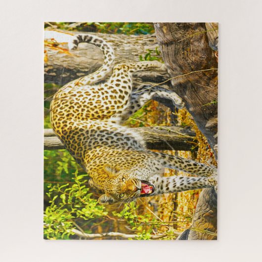 Leopards Big Cats. Legpuzzel (Verticaal)