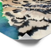 Leopard's blauwe kont poster (Hoek)