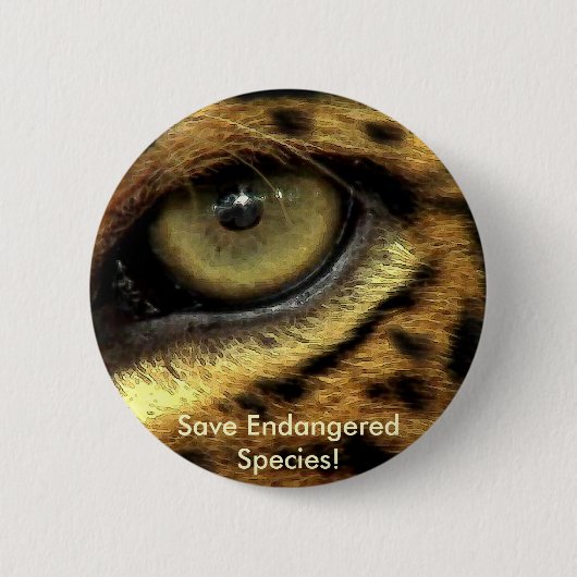 Leopard's Eye Endangered Species Button (Voorkant)