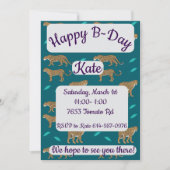 Leopards Happy Birthday Kaart (Voorkant)