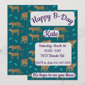 Leopards Happy Birthday Kaart (Voorkant / Achterkant)