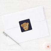 Leopard's hoofd, van de Tutankhamun Vierkante Sticker (Envelop)