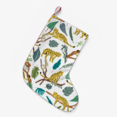 Leopards in jungle, hand-drawn pattern. kleine kerstsok (Voorkant (Hangend))