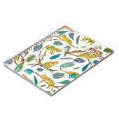 Leopards in jungle, hand-drawn pattern. notitieboek (Linkerzijde)