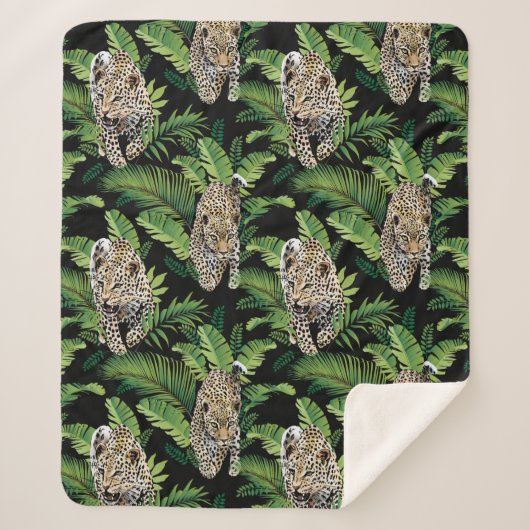 Leopards Patroondekens Sherpa Deken (Voorkant)