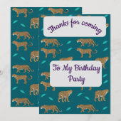 Leopards Thank you Card Kaart (Voorkant / Achterkant)