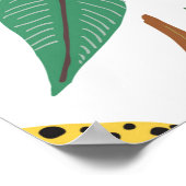 Leopards wild animals in jungle forest hand drawn  poster (Hoek)