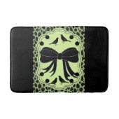 leopardvogel groene zwarte badmat (Voorkant)