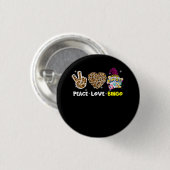 Leopared Peace Love Bingo Gnome Lucky Number Bingo Ronde Button 3,2 Cm (Voorkant /achterkant)