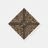 Leopart Bont met Afrikaanse Decor #2 Servet (Hoek)