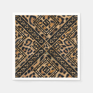 Leopart Fur met Afrikaans decor #2 Servet