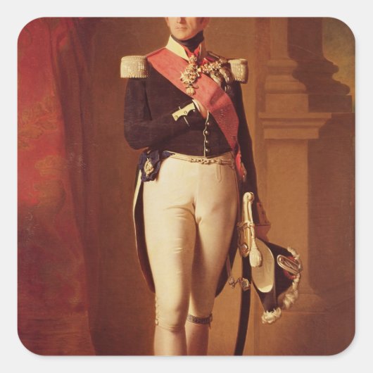 Leopold I c.1846 Vierkante Sticker (Voorkant)