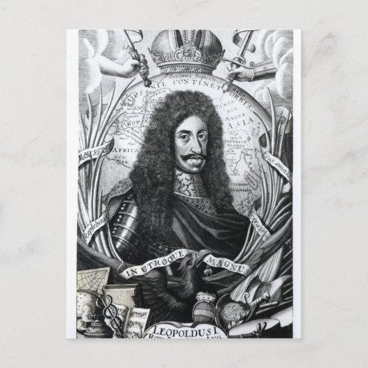 Leopold I, koning van Hongarije en Heilige Roman Briefkaart (Voorkant)